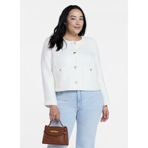 NWT Time and Tru White Tweed Boucle Jackets Size 3XL 22 Chanel Inspired